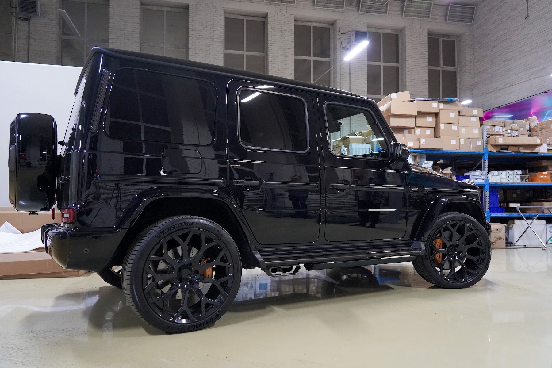 Электрические выдвижные пороги ats для Mercedes g class